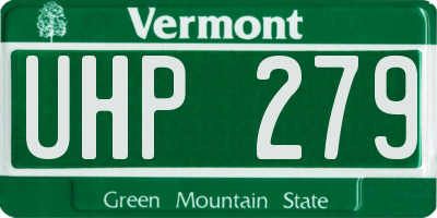 VT license plate UHP279