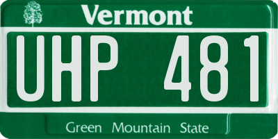 VT license plate UHP481