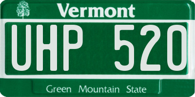 VT license plate UHP520