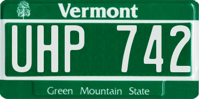VT license plate UHP742