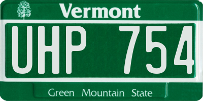 VT license plate UHP754