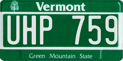 VT license plate UHP759