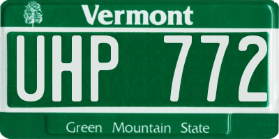 VT license plate UHP772