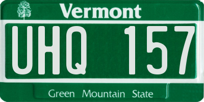VT license plate UHQ157