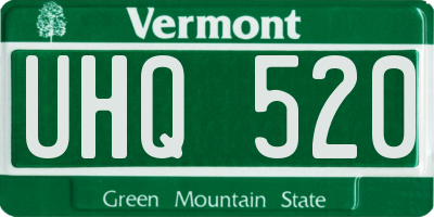 VT license plate UHQ520