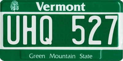 VT license plate UHQ527