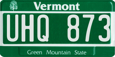 VT license plate UHQ873
