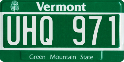VT license plate UHQ971