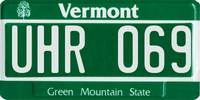 VT license plate UHR069