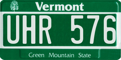 VT license plate UHR576