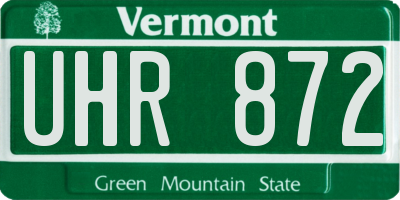 VT license plate UHR872