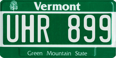 VT license plate UHR899