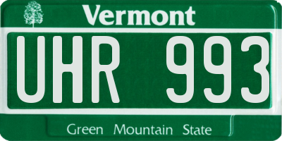 VT license plate UHR993