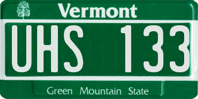 VT license plate UHS133