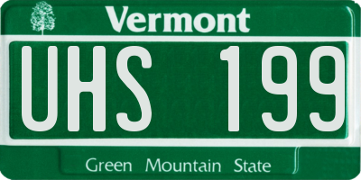 VT license plate UHS199