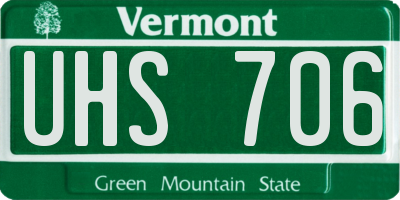 VT license plate UHS706