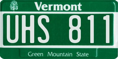 VT license plate UHS811