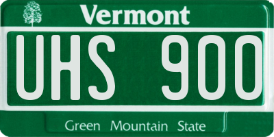 VT license plate UHS900