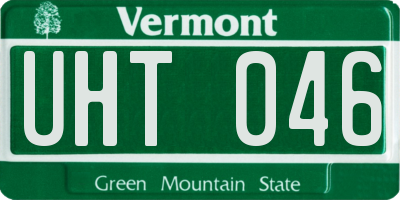 VT license plate UHT046