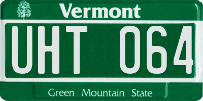 VT license plate UHT064