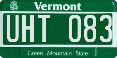VT license plate UHT083