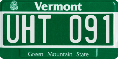 VT license plate UHT091