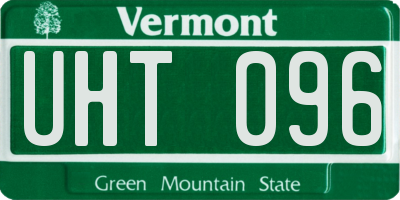 VT license plate UHT096