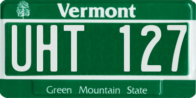 VT license plate UHT127