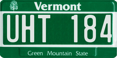 VT license plate UHT184