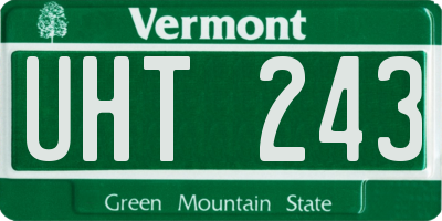 VT license plate UHT243