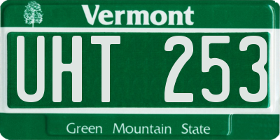 VT license plate UHT253