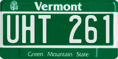 VT license plate UHT261