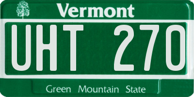 VT license plate UHT270