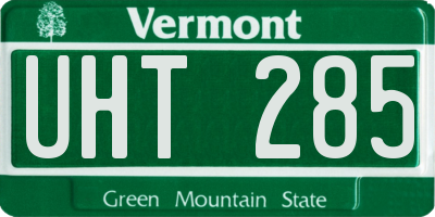 VT license plate UHT285