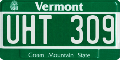 VT license plate UHT309