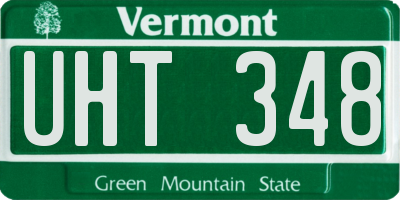 VT license plate UHT348