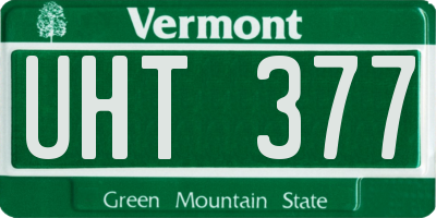 VT license plate UHT377