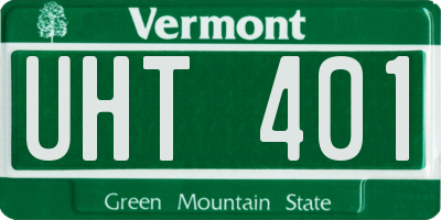 VT license plate UHT401