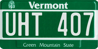 VT license plate UHT407