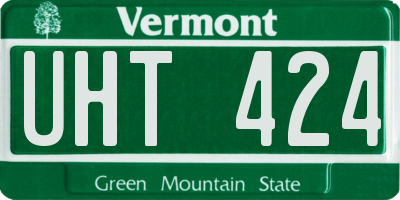 VT license plate UHT424