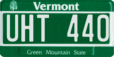 VT license plate UHT440
