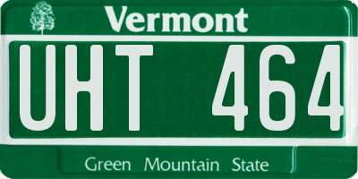 VT license plate UHT464