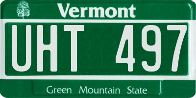 VT license plate UHT497