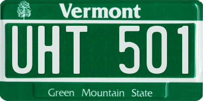 VT license plate UHT501
