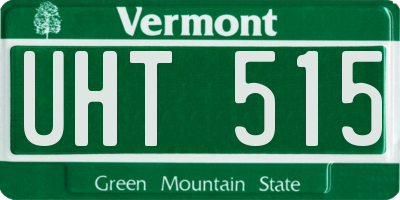 VT license plate UHT515