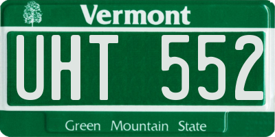 VT license plate UHT552