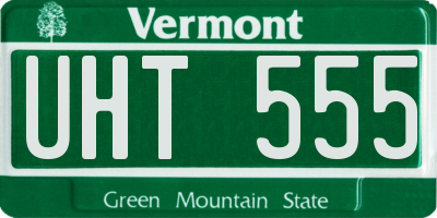 VT license plate UHT555