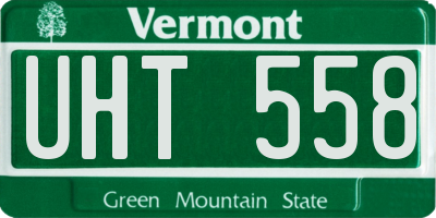 VT license plate UHT558