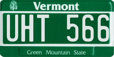 VT license plate UHT566