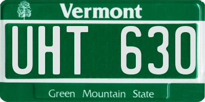 VT license plate UHT630